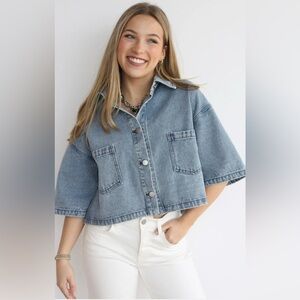 ON 34TH Denim Blue Women's Blazer